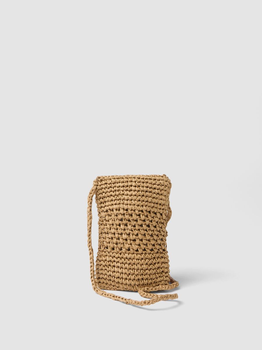 Phone case in pure beige paper fabric_1