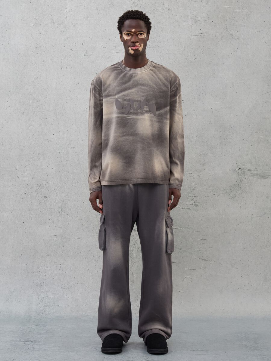 Cargo Sweatpants Vintage Grey & Sand dye_1