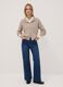 Sand ribbed viscose-blend cardigan, regular fit_1