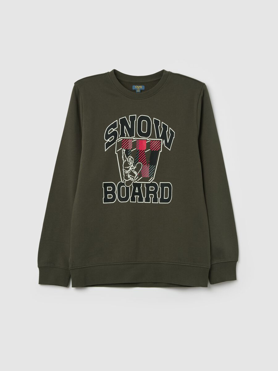 Sweatshirt with snowboard print_3