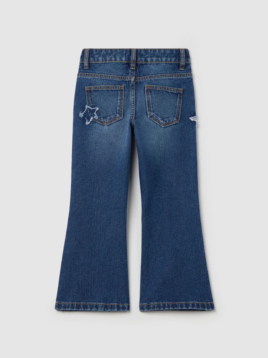 Flare-fit jeans with stars_1
