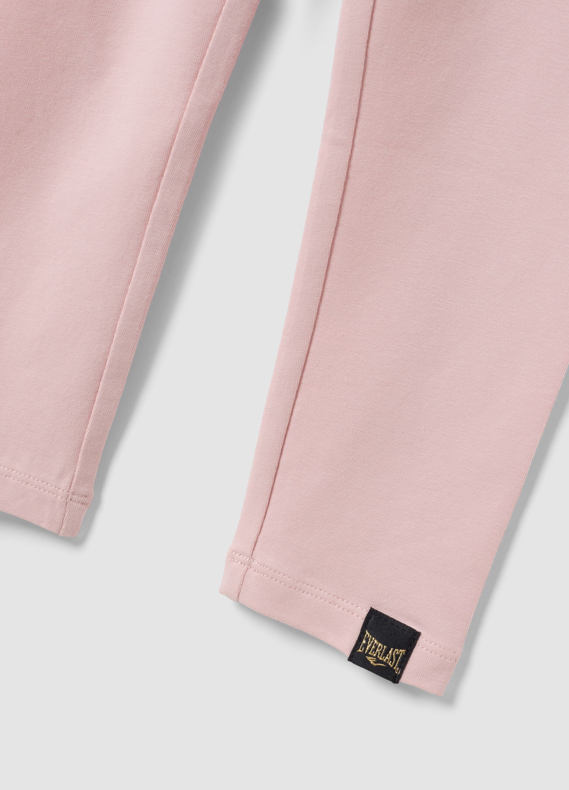 Girls&rsquo; pink stretch cotton regular-fit leggings