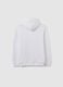 Children's white cotton blend sweatshirt, regular fit with print_4