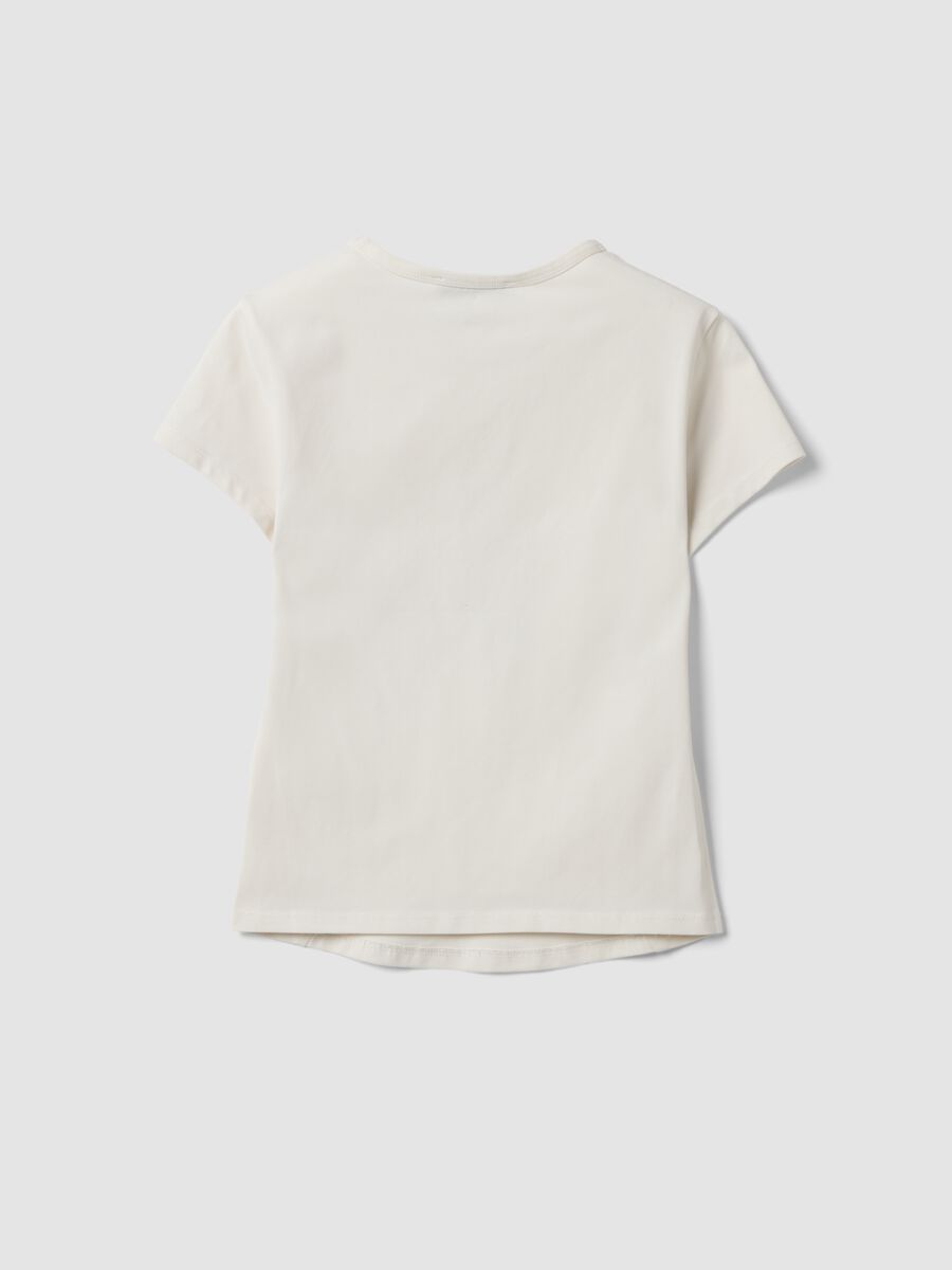 White fitted stretch-cotton T-shirt with rhinestone embellishments_1