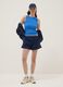 Short blu in misto cotone con vita elasticizzata_0