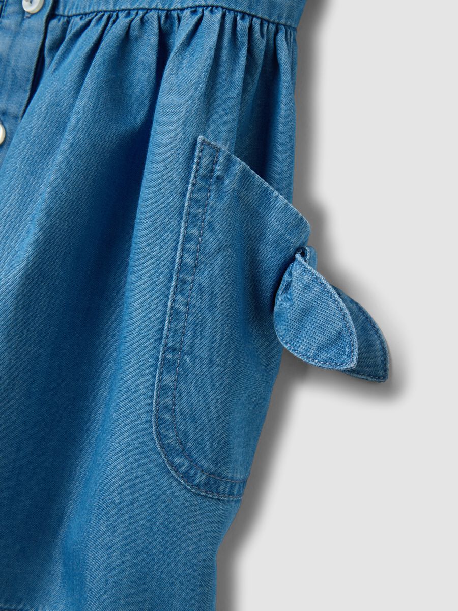 Light blue denim dress in a cotton and lyocell blend_3