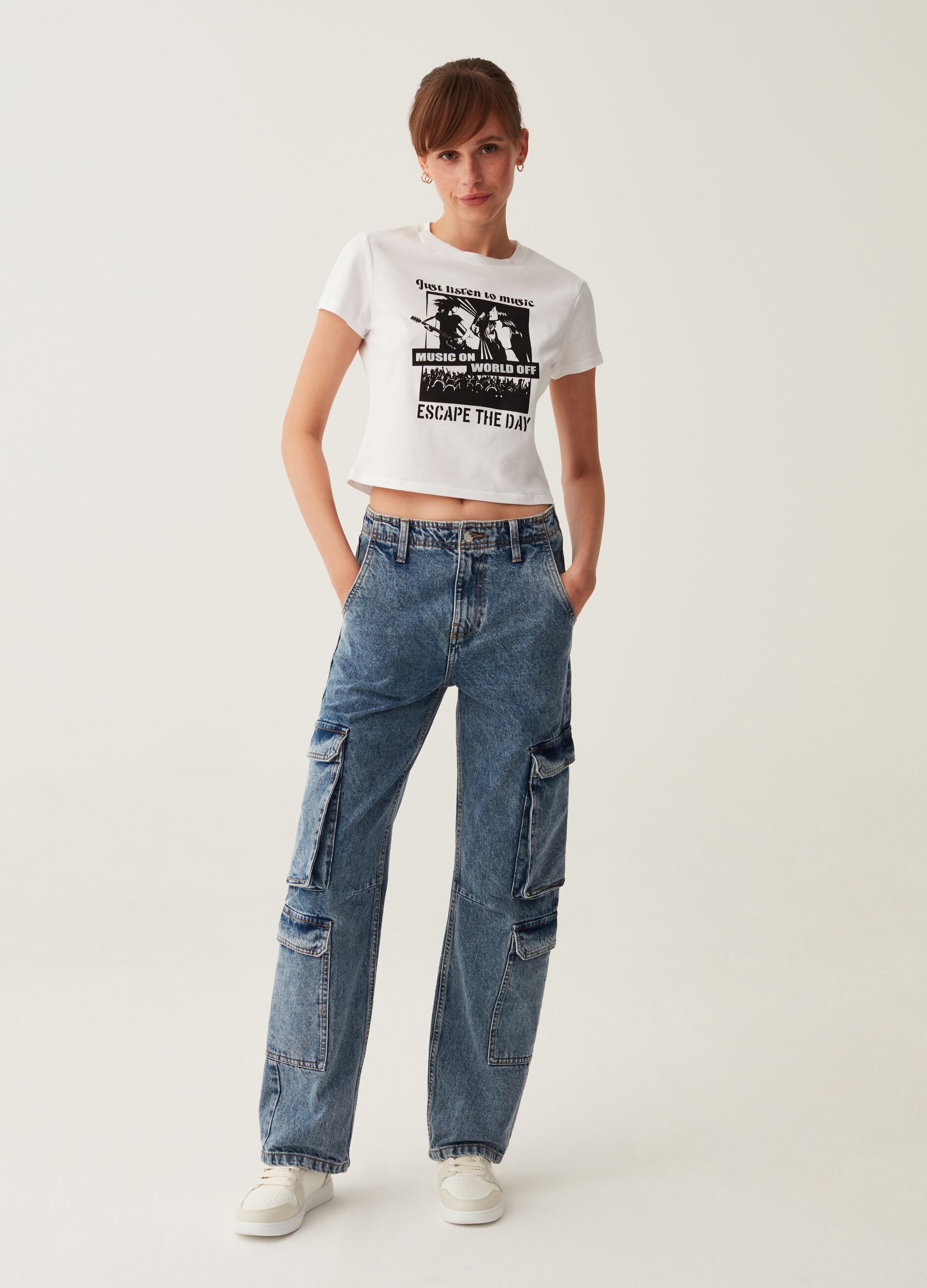 Jeans cargo acid wash_0