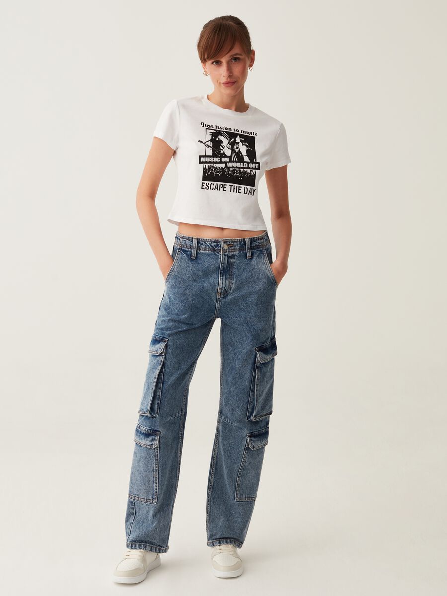 Jeans cargo acid wash_0