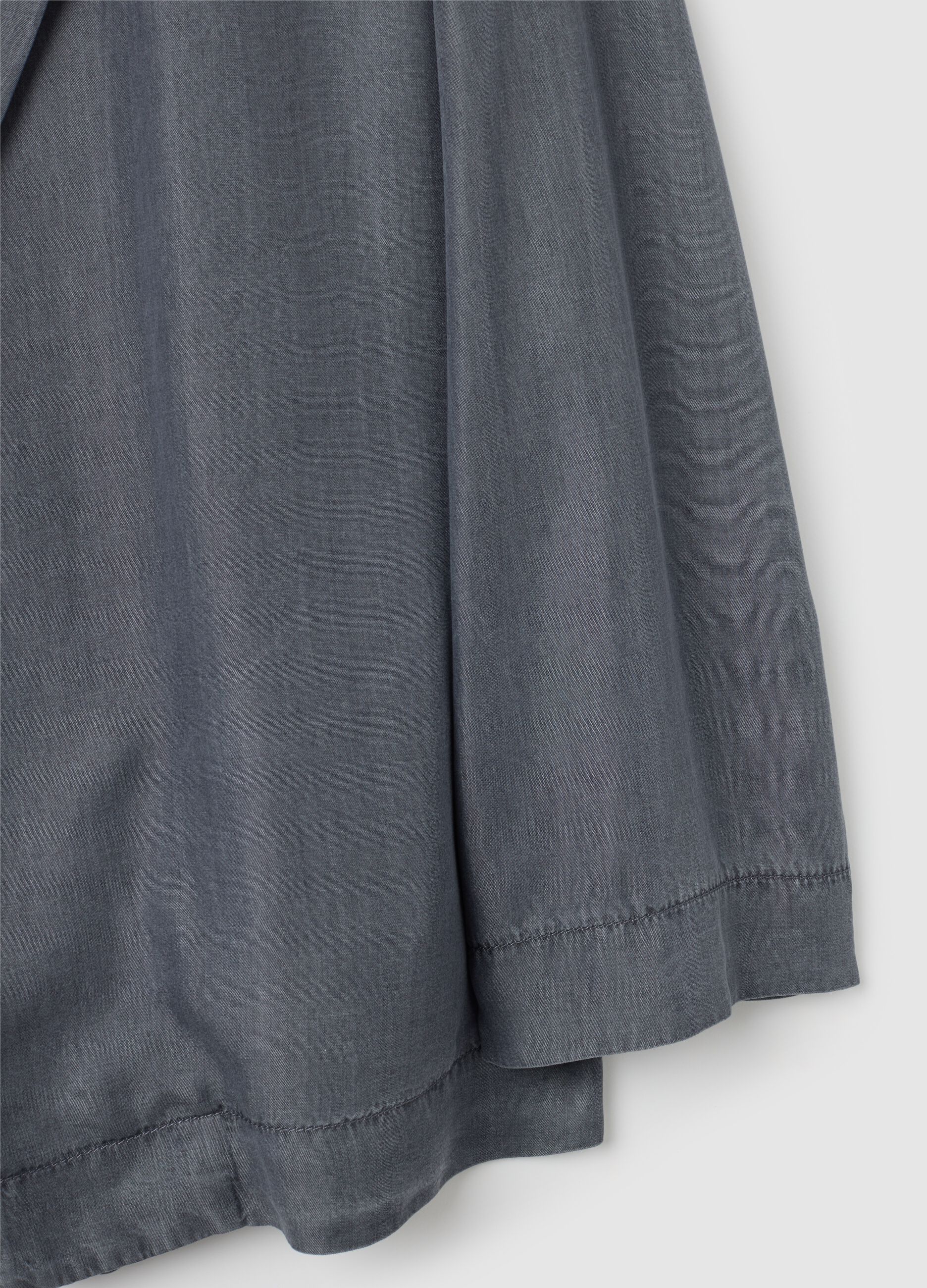 Women's grey regular fit blazer in pure Lyocell