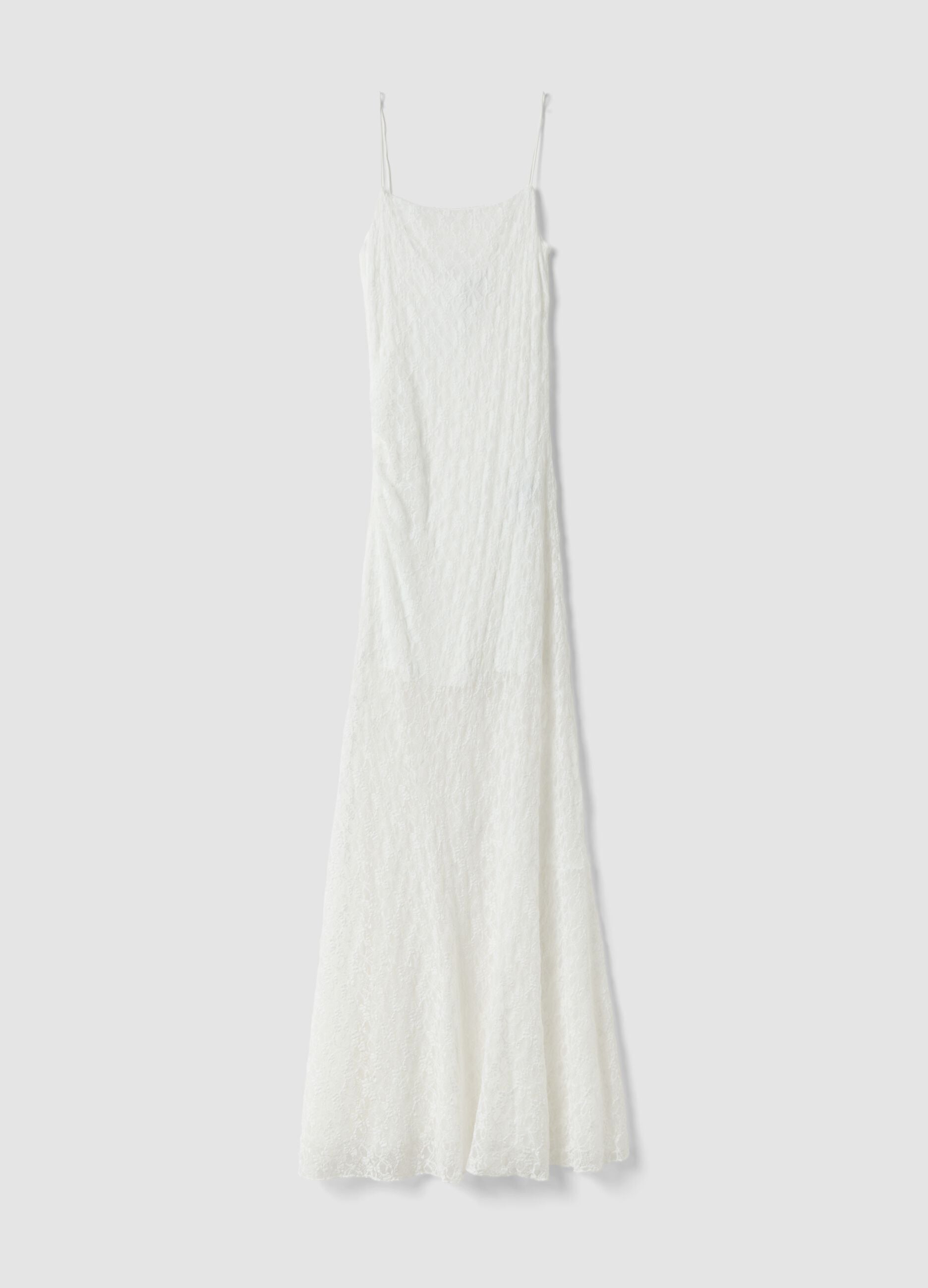 White midi dress in stretch fabric
