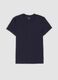 Blue stretch modal crew-neck T-shirt_0