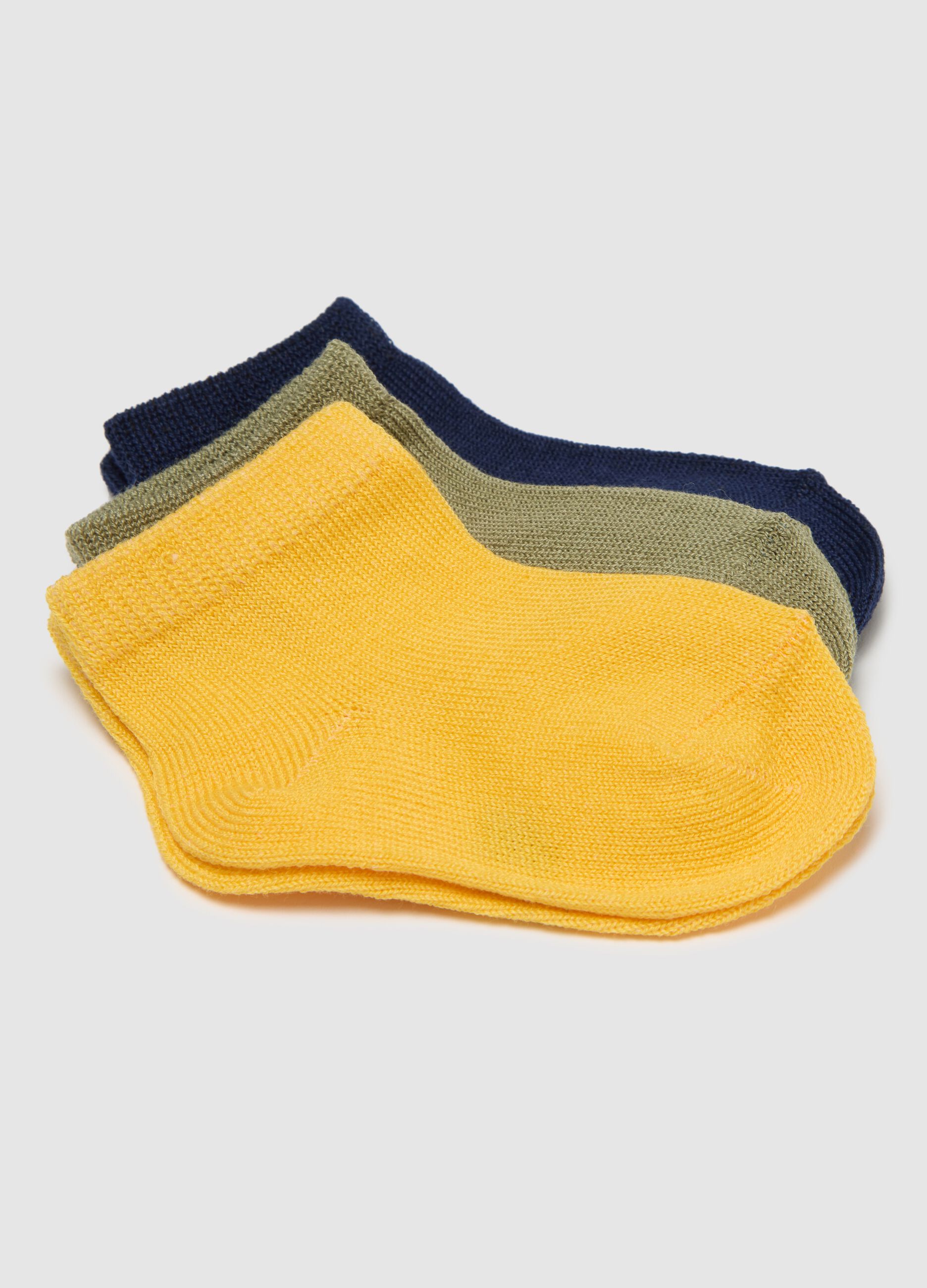 Children's multi-coloured cotton blend stretchy socks
