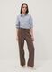 Brown stretch-viscose straight-fit trousers_0