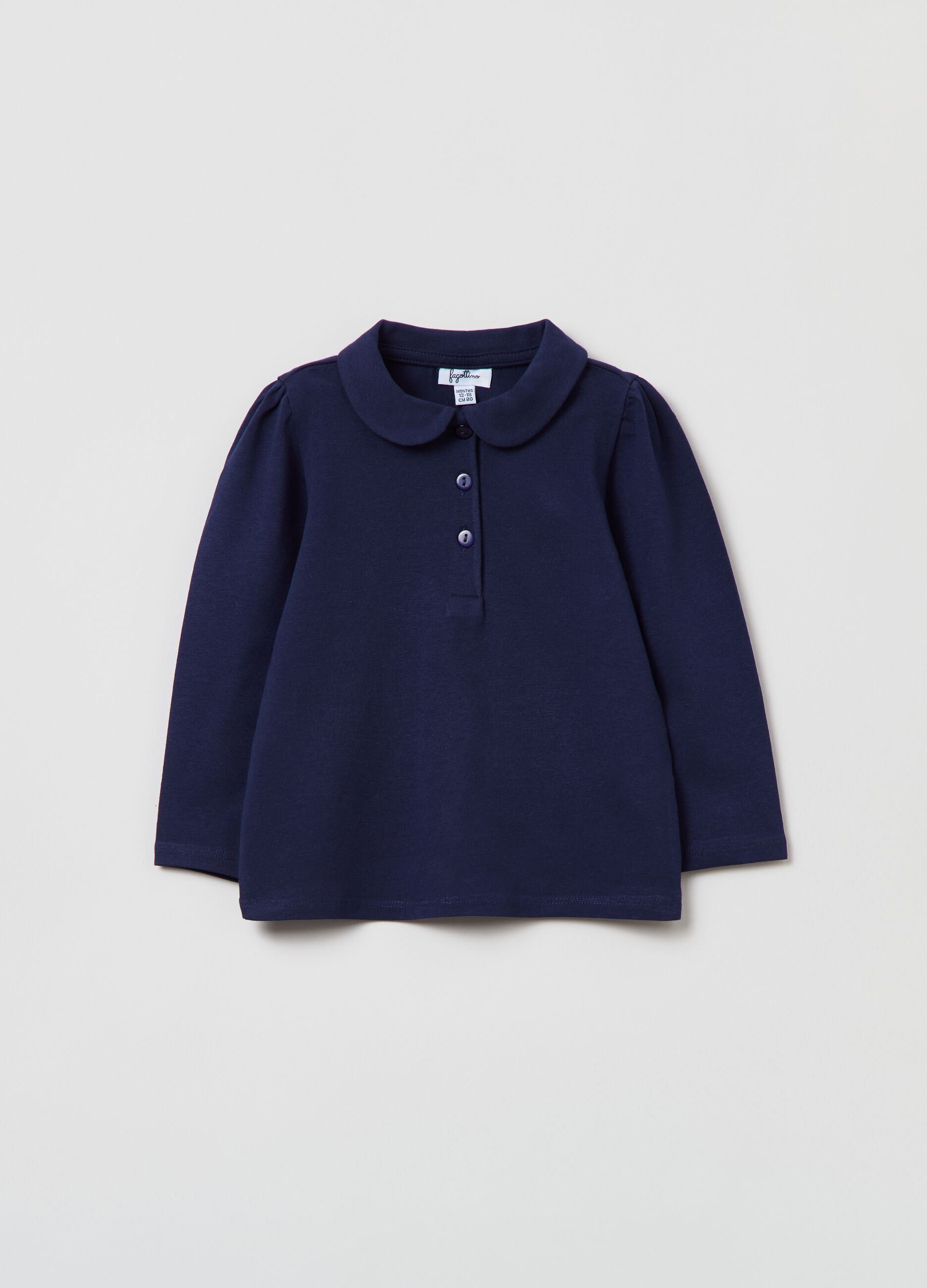 Polo in cotone stretch tinta unita_0