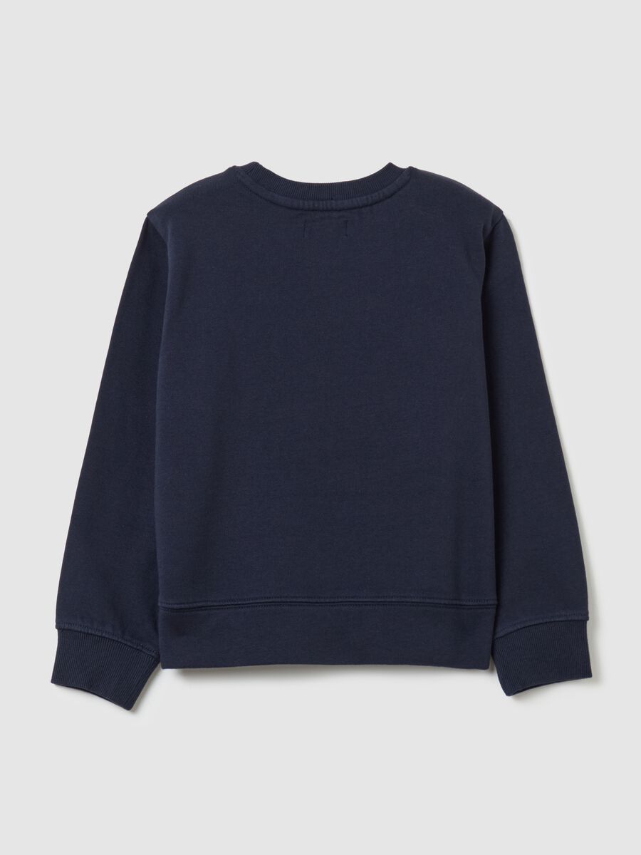 Sweatshirt with round neck and glitter print_1