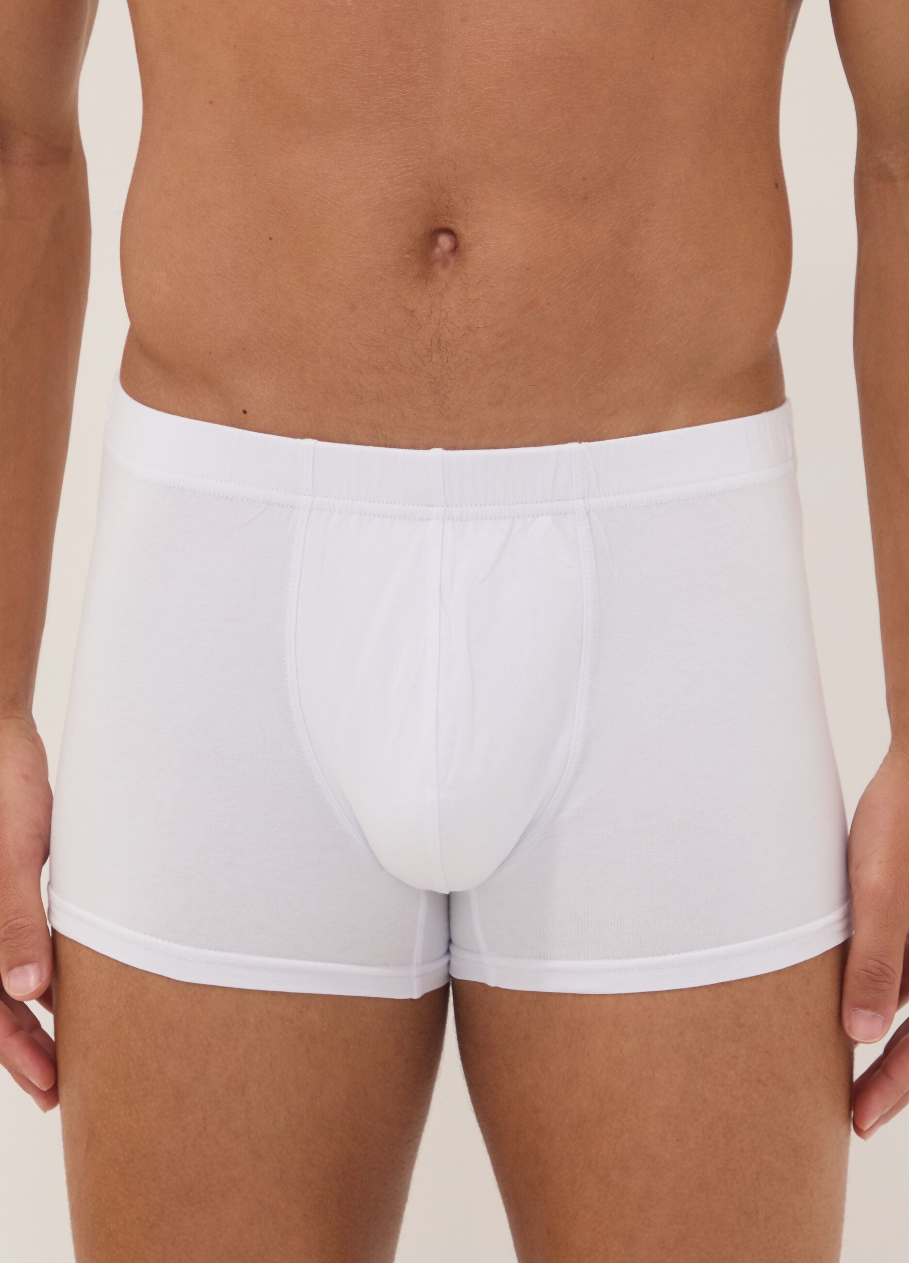 5-pack of white organic cotton boxers