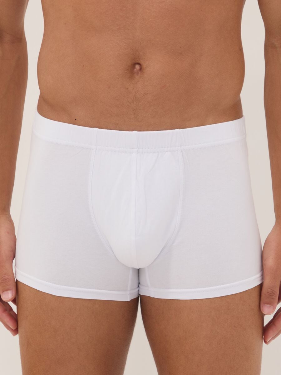Multipack di cinque boxer bianchi in cotone organico_1