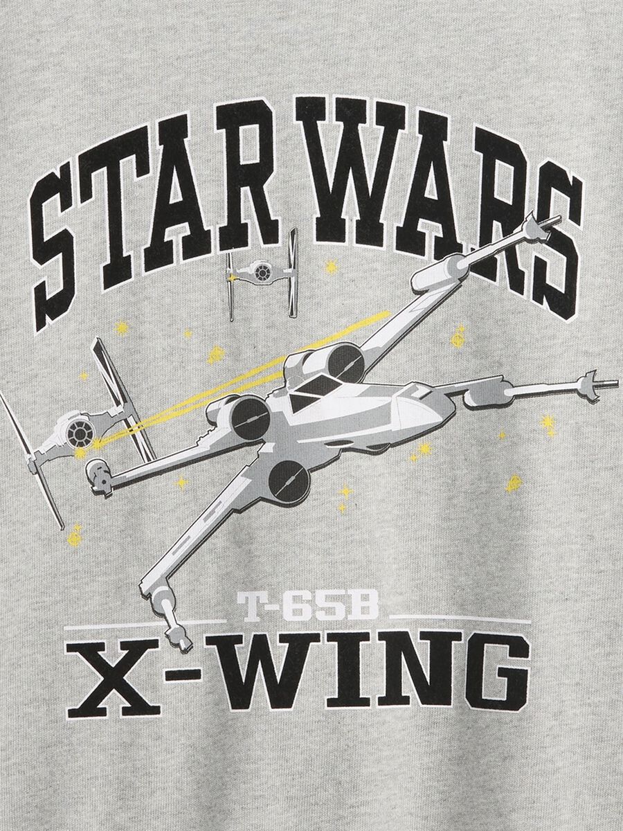 Grey cotton t-shirt with Star Wars print_2