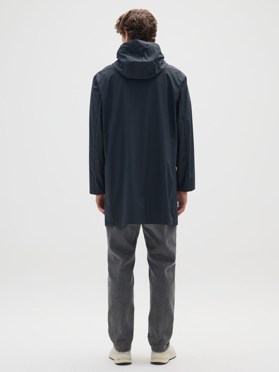 Blue Regular Fit Lightweight Waterproof Jacket_2