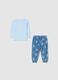 Baby Blue Velour Sleepsuit Regular Fit_1