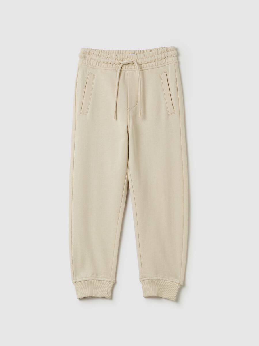 Fleece joggers with drawstring_0
