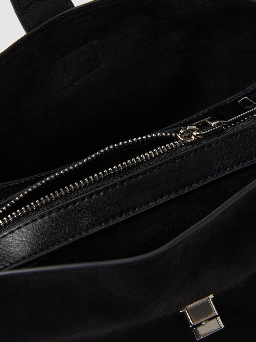 Black Shoulder Bag with Zip_2