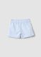 Blue striped pure cotton shorts_0