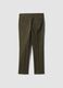 Pantaloni chino verde in twill di cotone elasticizzato slim fit_2