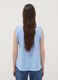 Sky-Blue Pure Cotton Blouse with Floral Embroidery, Regular Fit_3