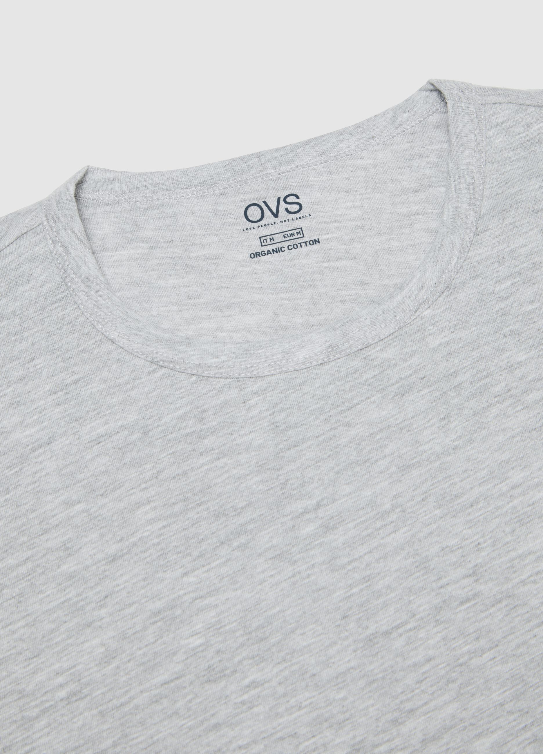 Men's grey pure cotton regular fit t-shirt
