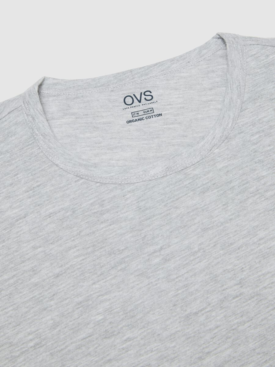 Bipack di t-shirt da uomo in puro cotone grigie regular fit_5