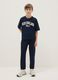 Boy's regular fit blue pure cotton jogger trousers_0