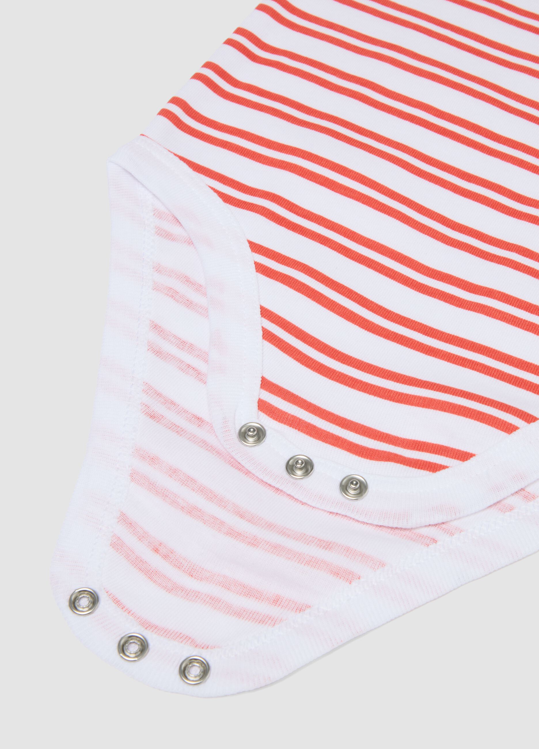 Bipack di body smanicati multicolor in puro cotone organico