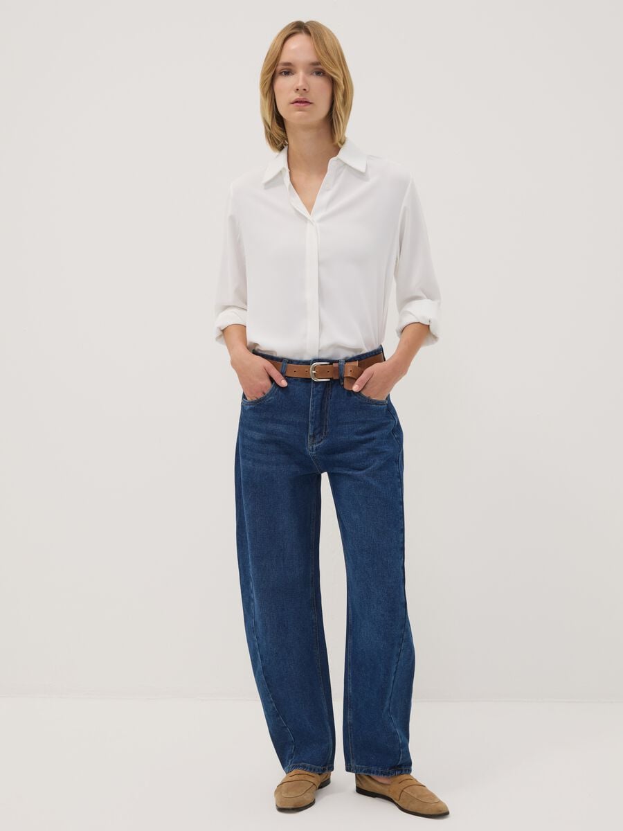 Camicia bianca regular fit con colletto classico_2
