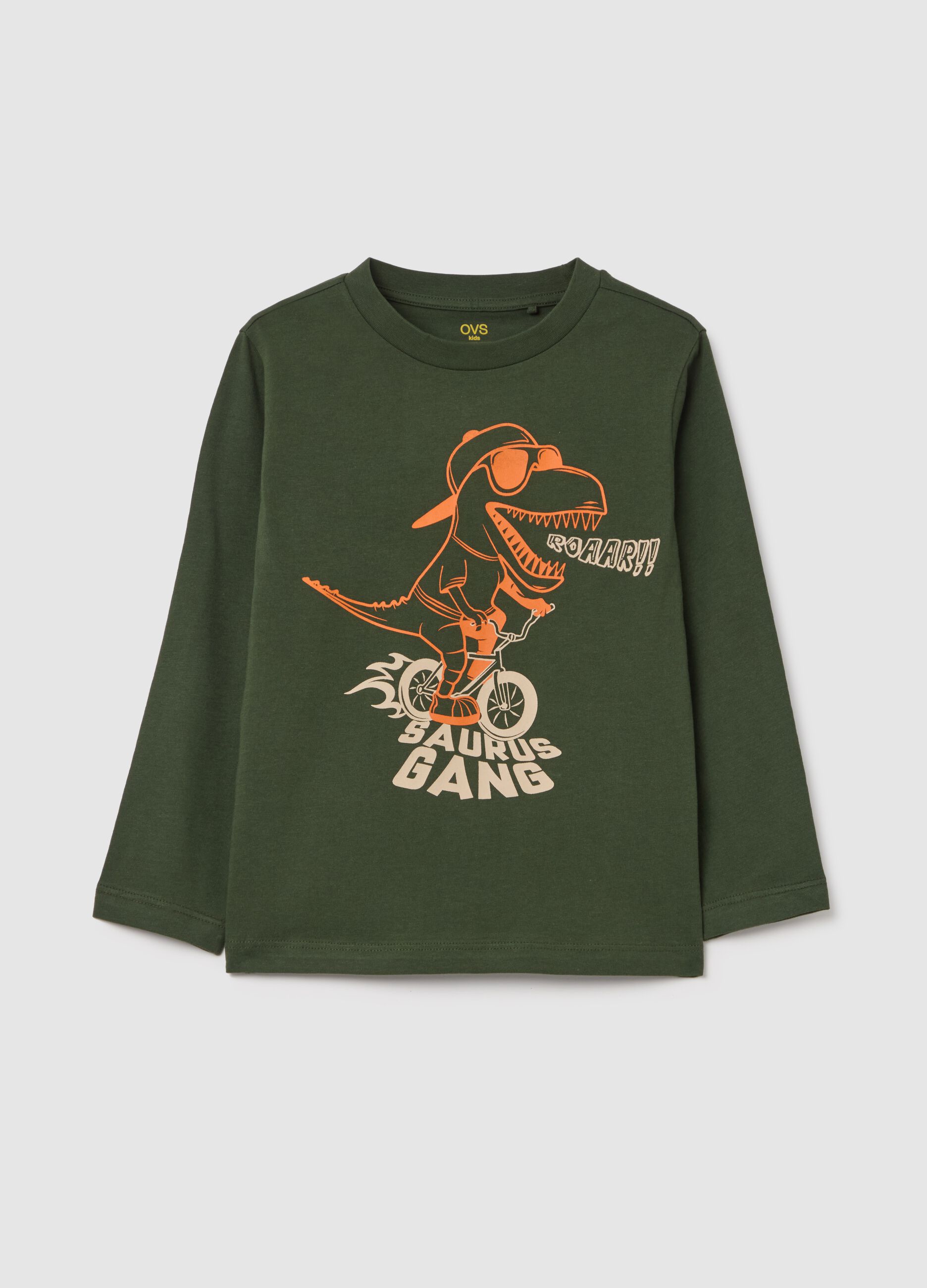Long-sleeved T-shirt in cotton with print