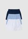 Three-pair pack boxers in cotton canvas_1