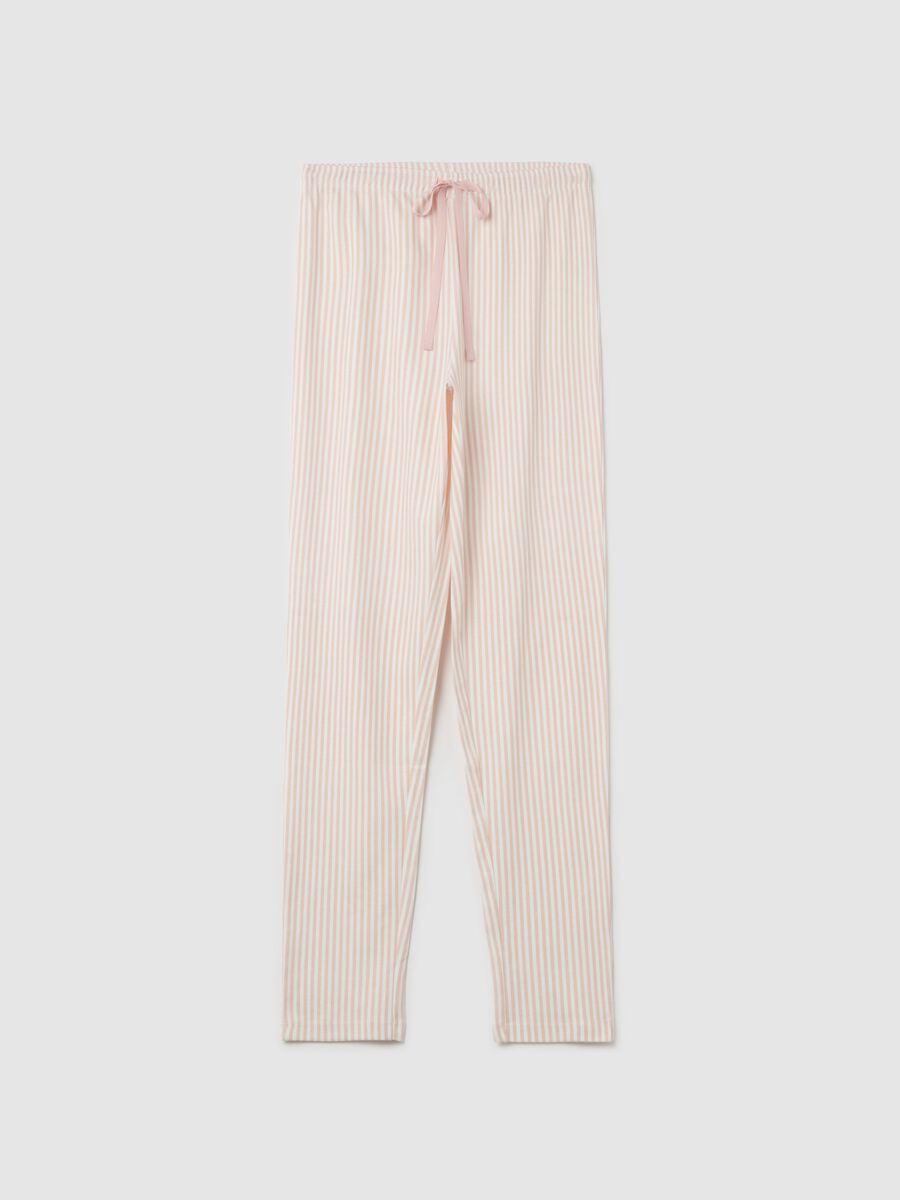 Striped cotton pyjama bottoms_4