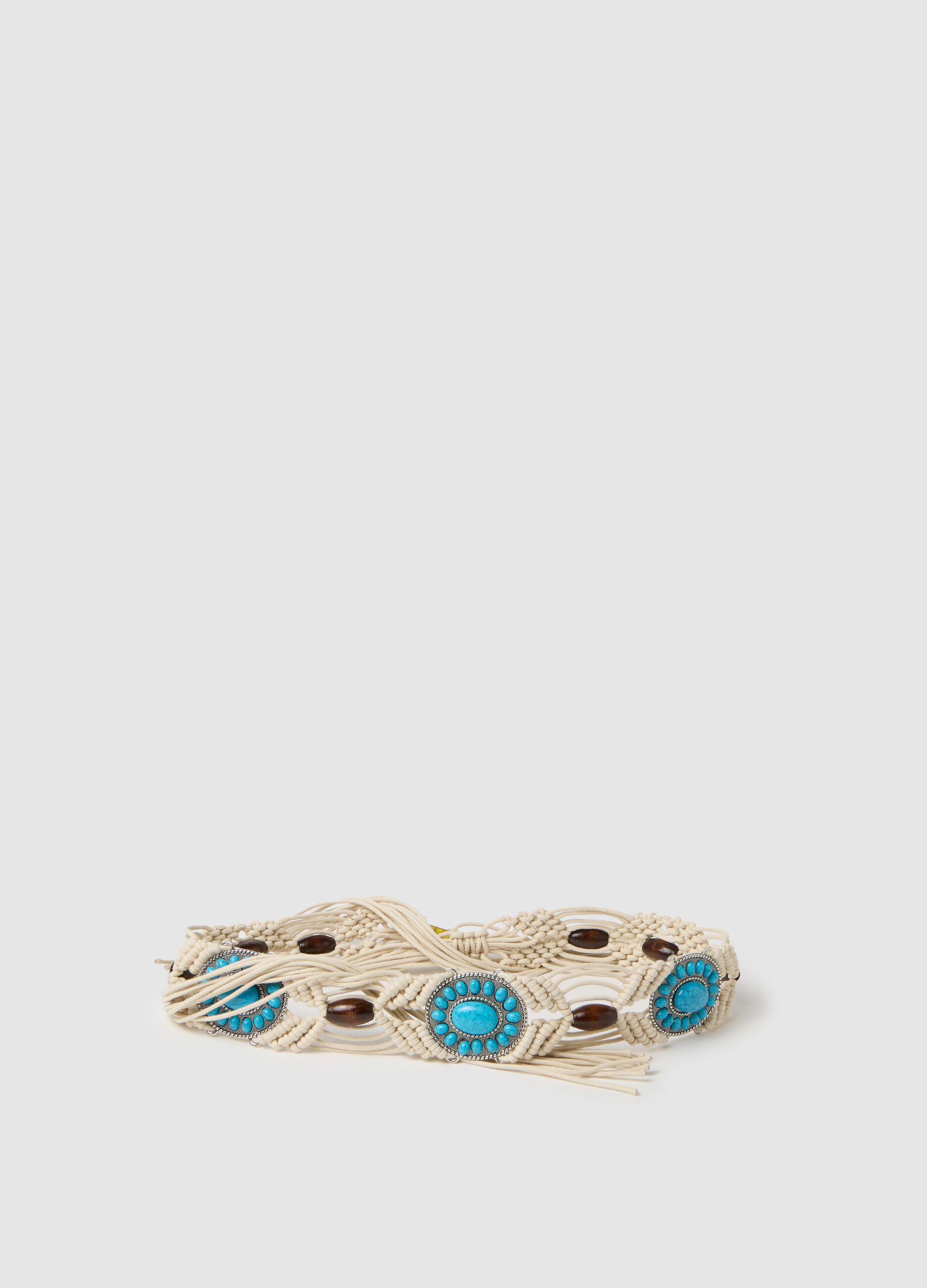 Boho belt with turquoise details