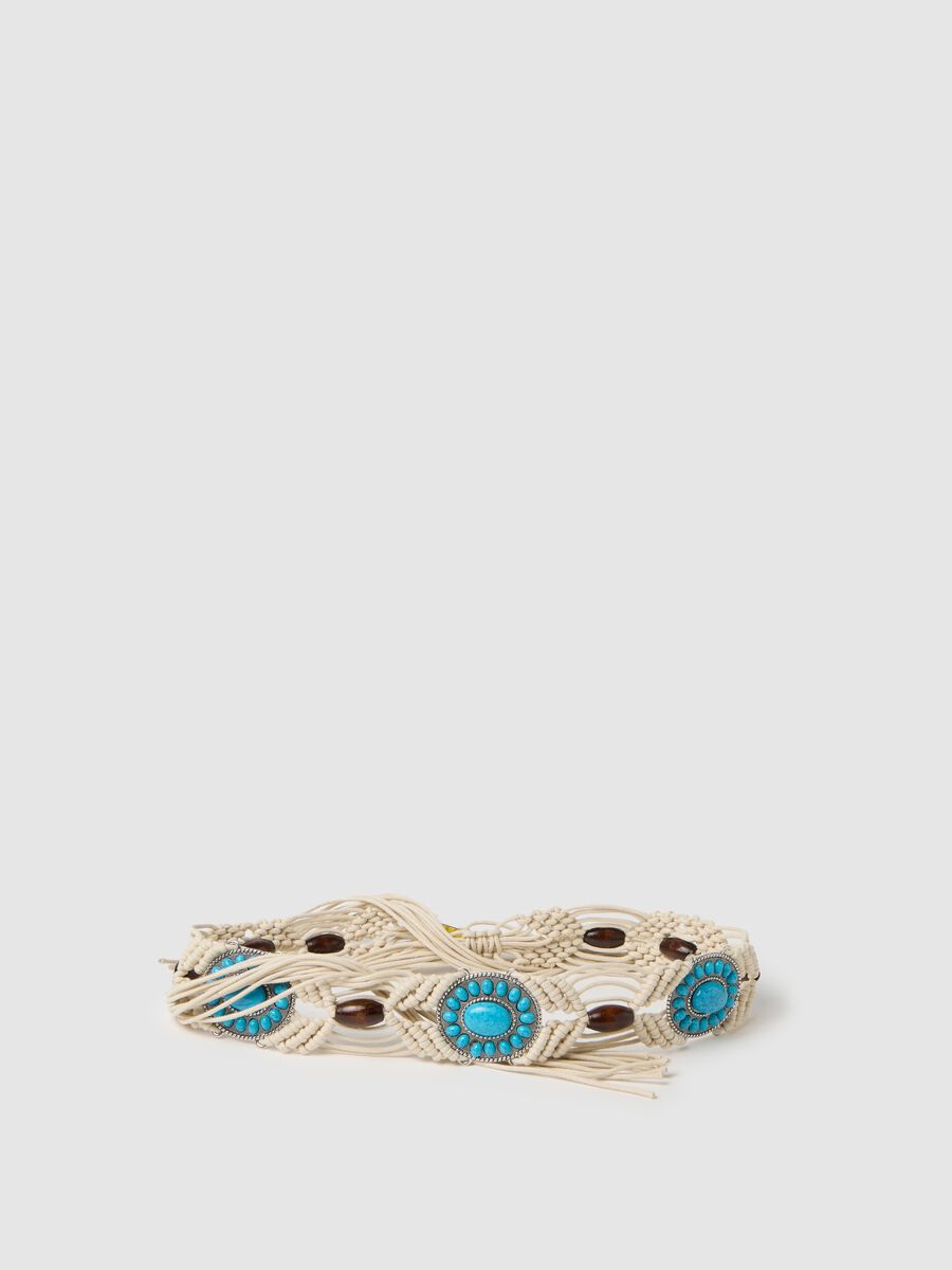 Boho belt with turquoise details_0