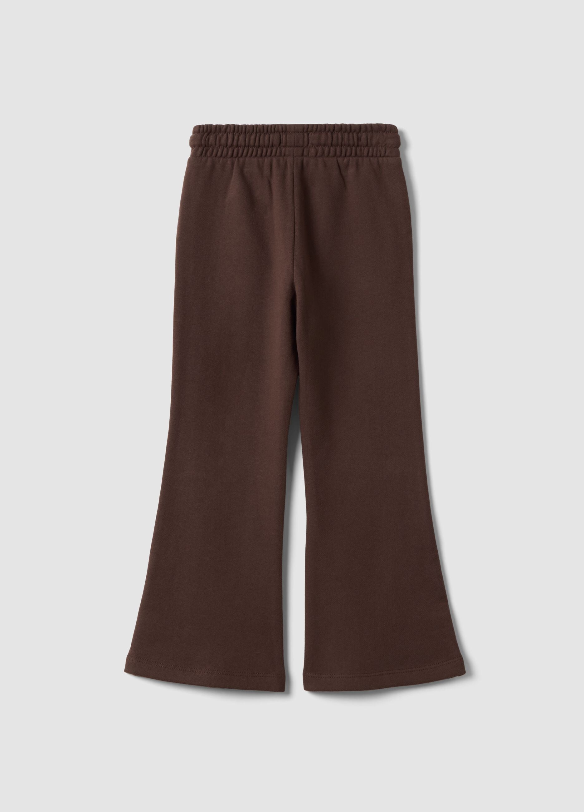 Brown trousers in pure organic cotton