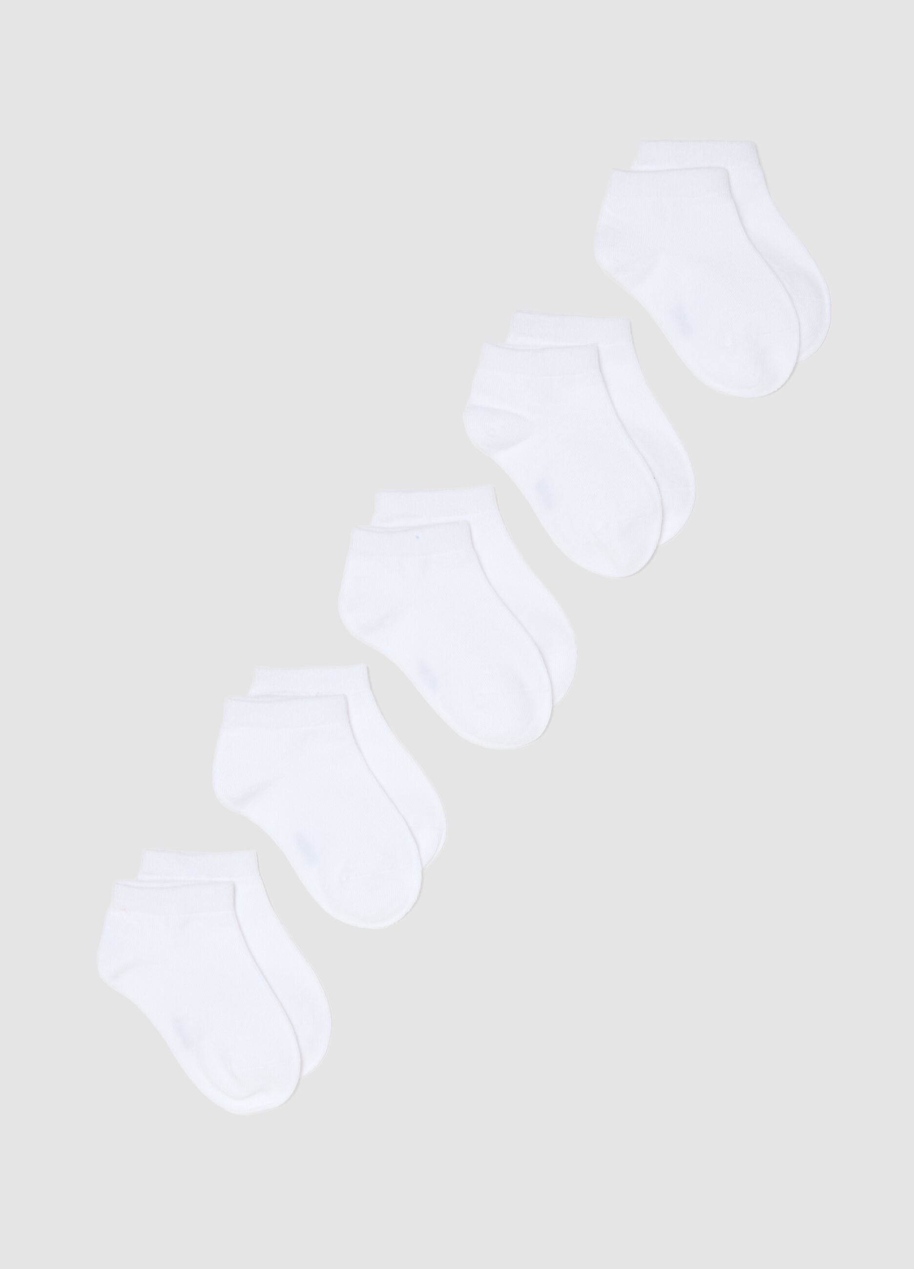 Multipack calze corte in misto cotone biologico bianco da bambine