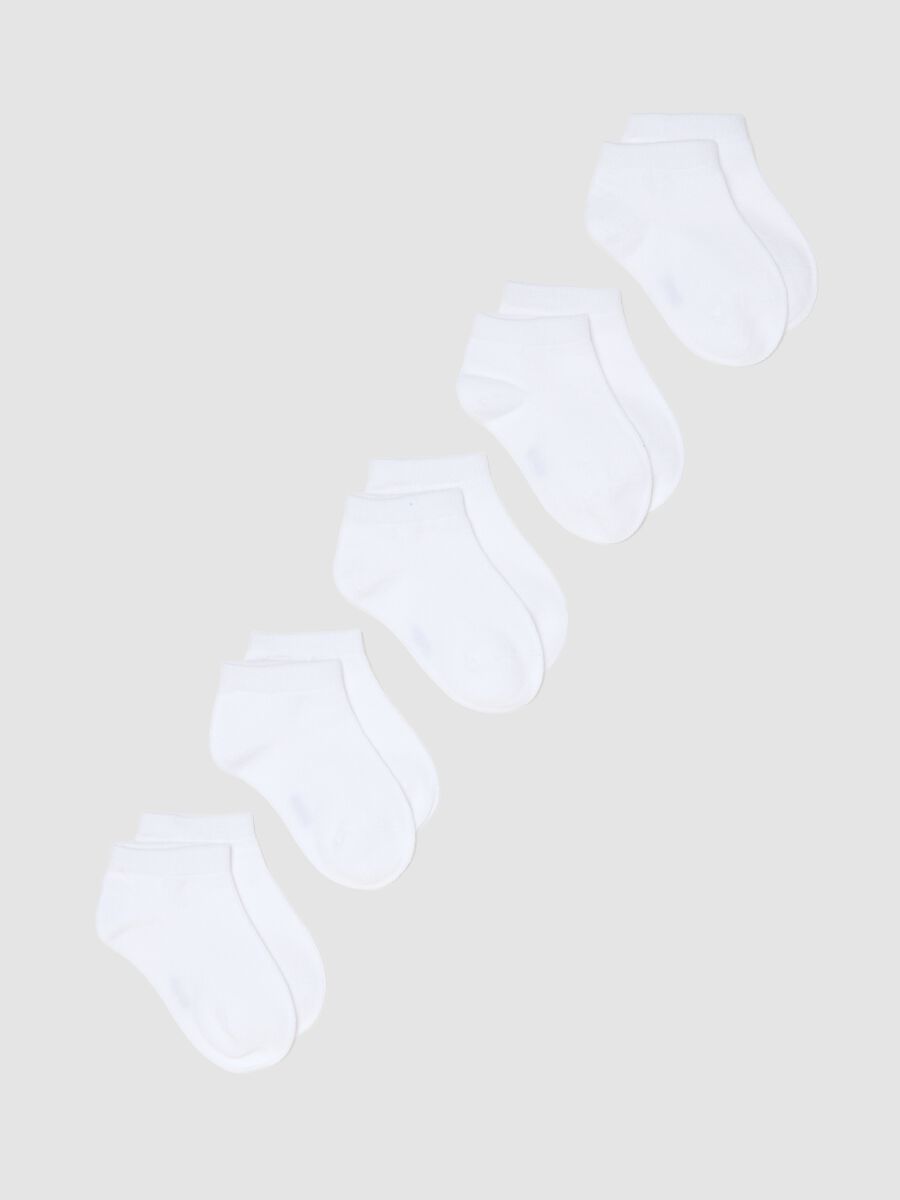 Multipack calze corte in misto cotone biologico bianco da bambine_0