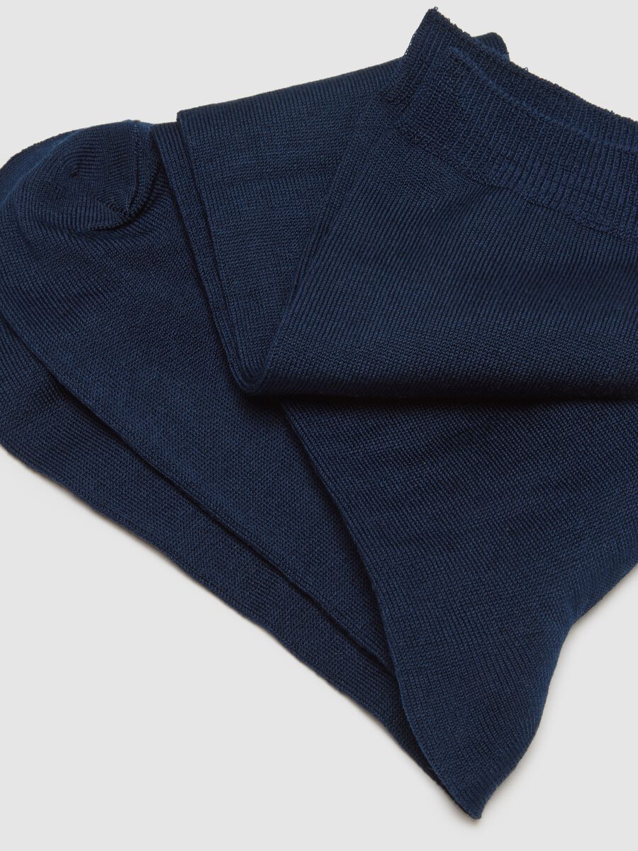 Two-pack of long blue cotton stretch socks_2