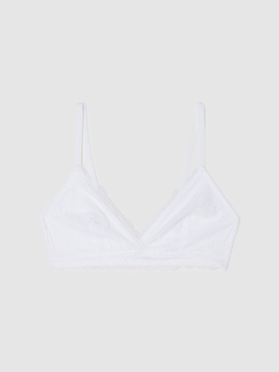 Bralette in tessuto elasticizzato e pizzo bianco_5