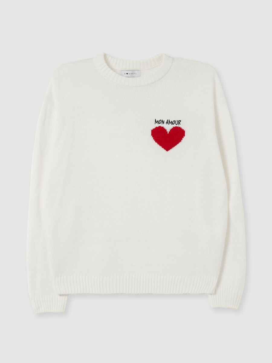 Pullover with "Mon Amour" lettering and heart_4