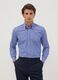 Blue cotton-blend button-down collar shirt, slim fit, easy iron_0