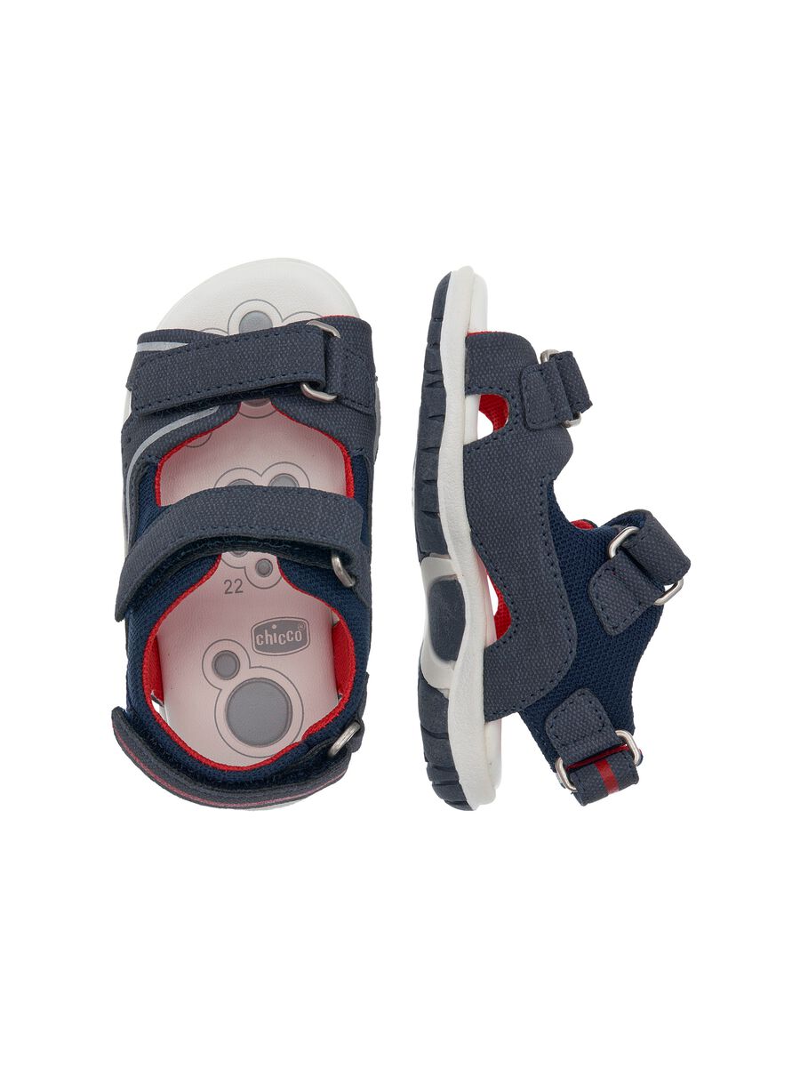 Franklin colourblock sandals with double Velcro strap_3