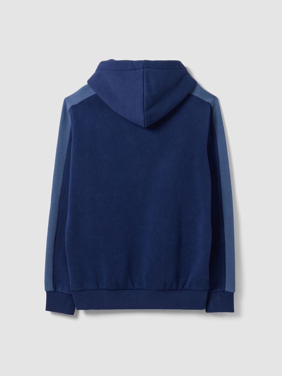 Blue cotton-blend hoodie with logo_6