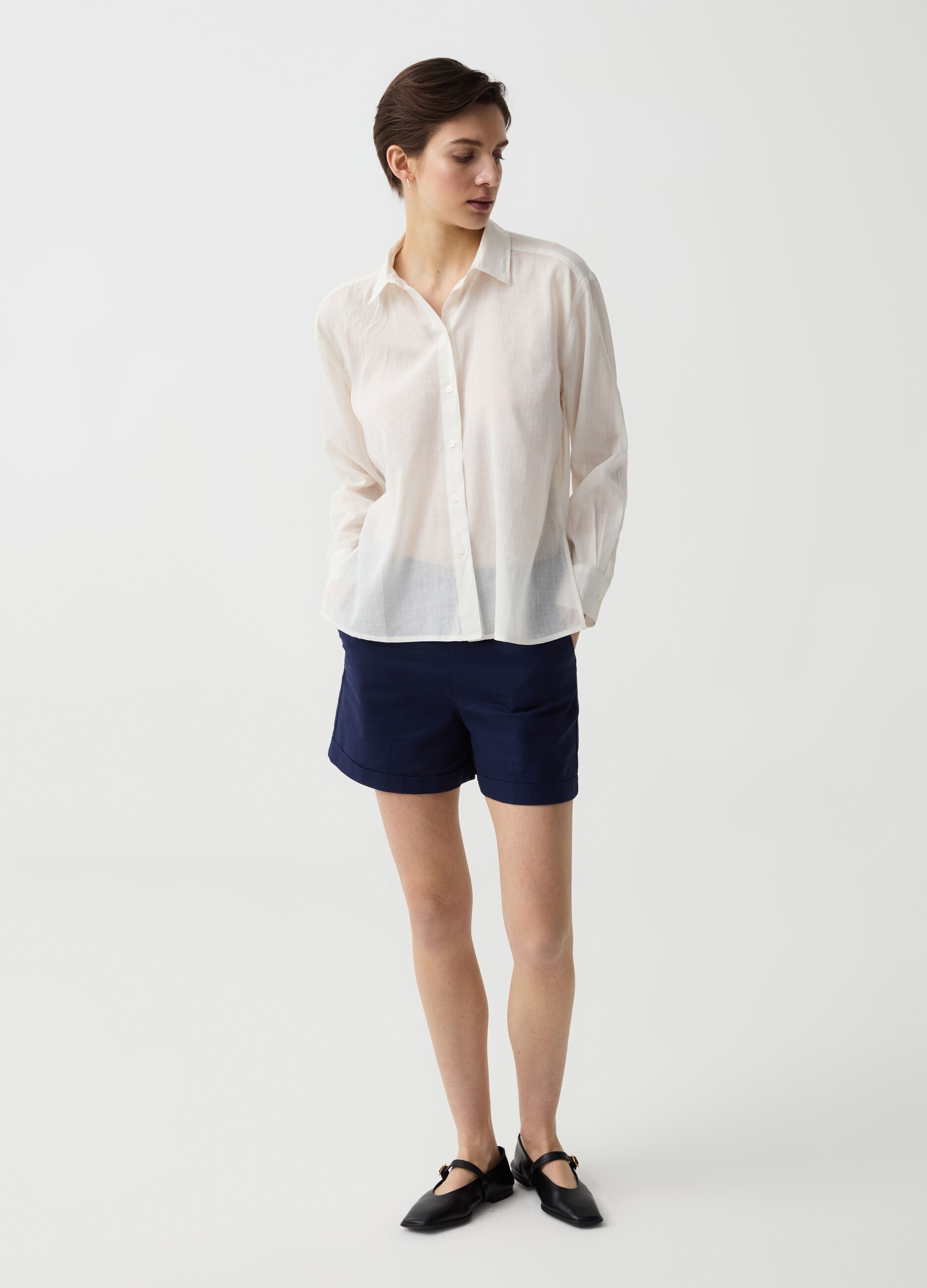 Ovs Camicia in ramie e cotone
