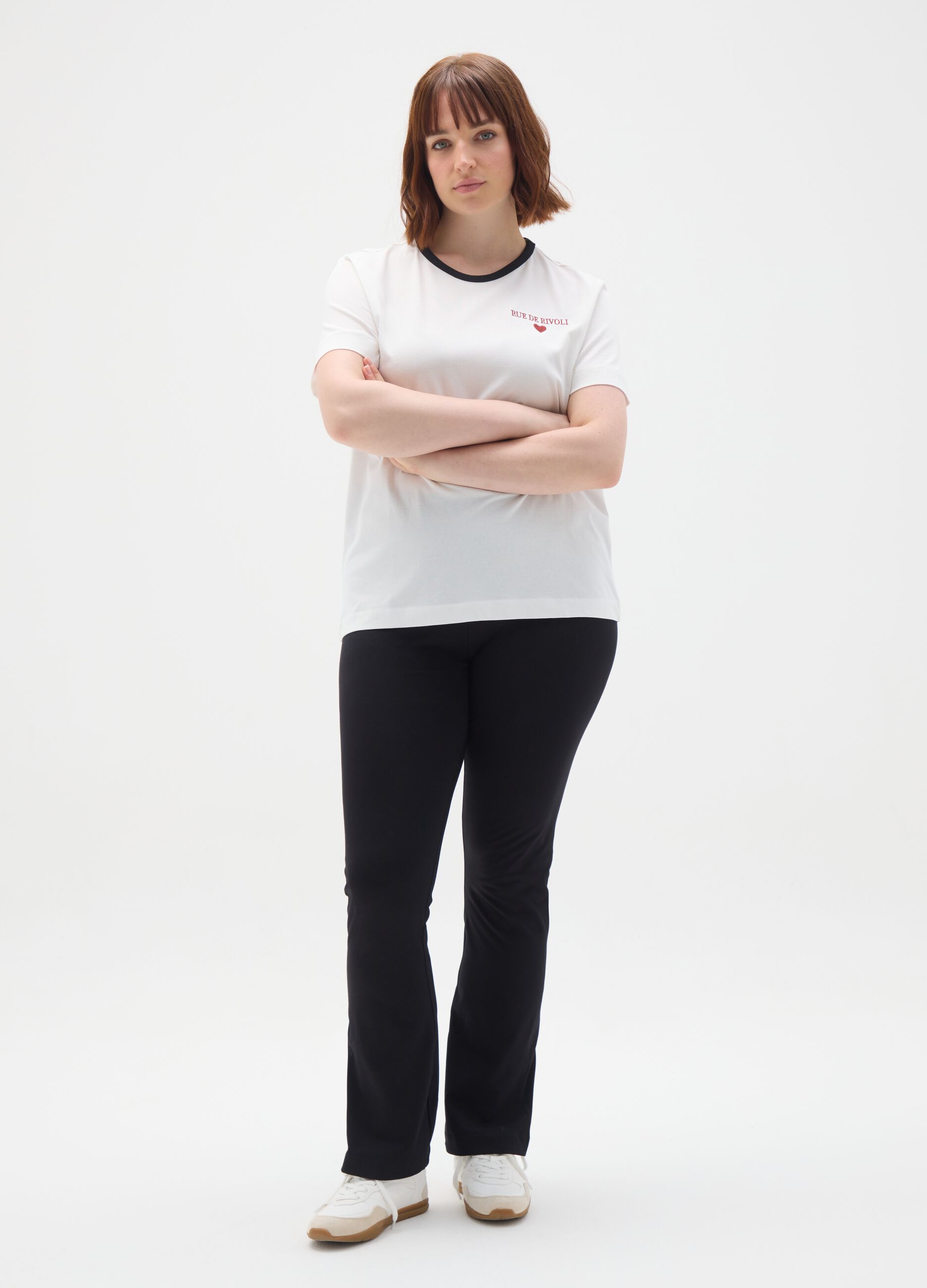Women's Black Stretch Cotton Trousers